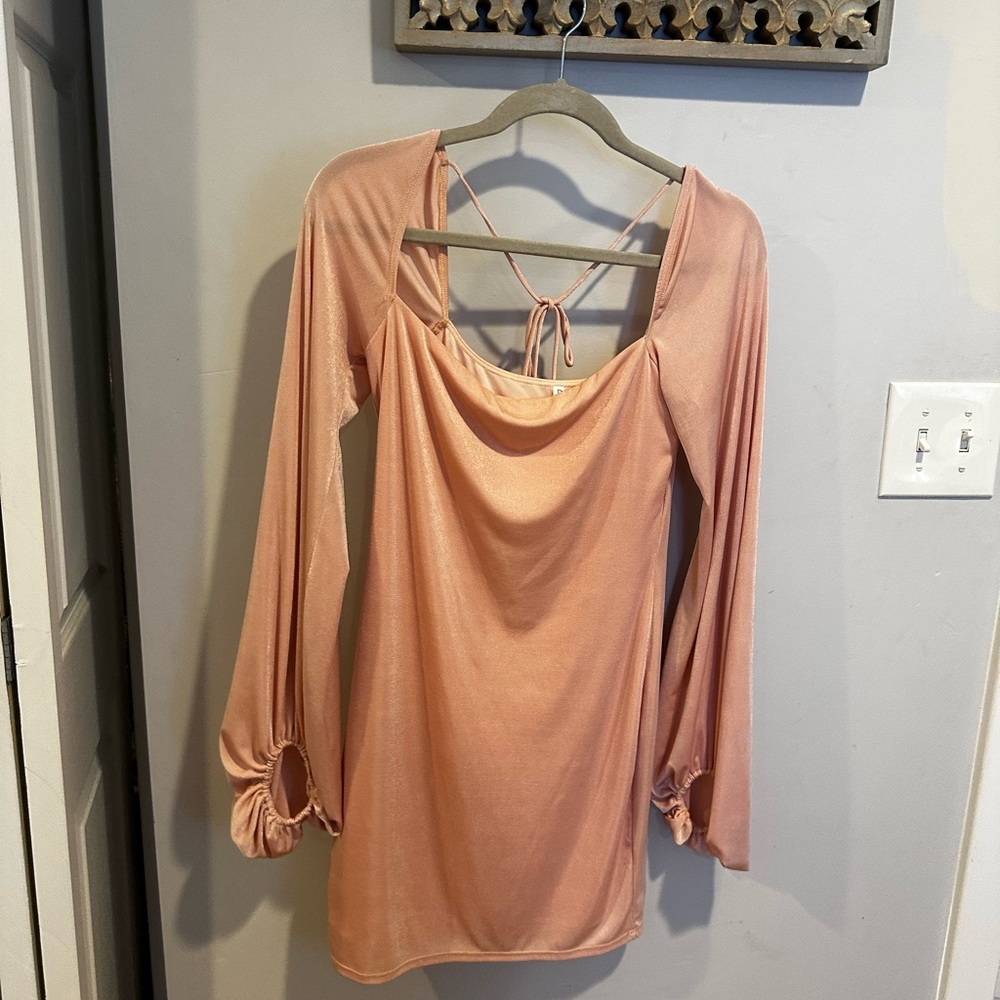 Pink Long Sleeve Dress